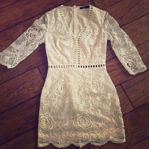 Ivory, Lace embellished Dress